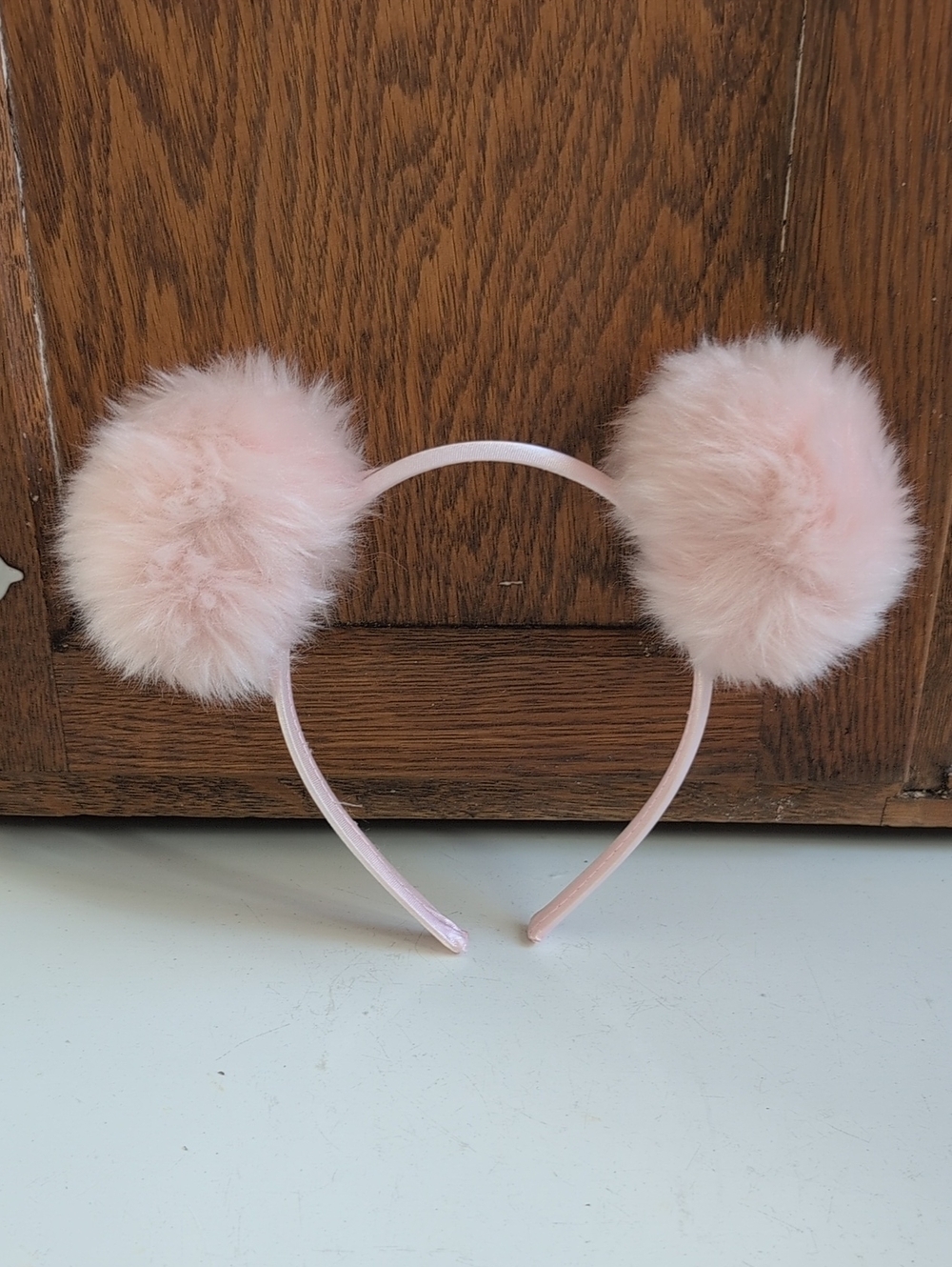 Claire's Pink Fuzzy Pom Pom Headband